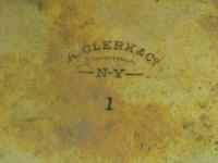 Clerk & Co. / NY, No. 1, brass ball handle